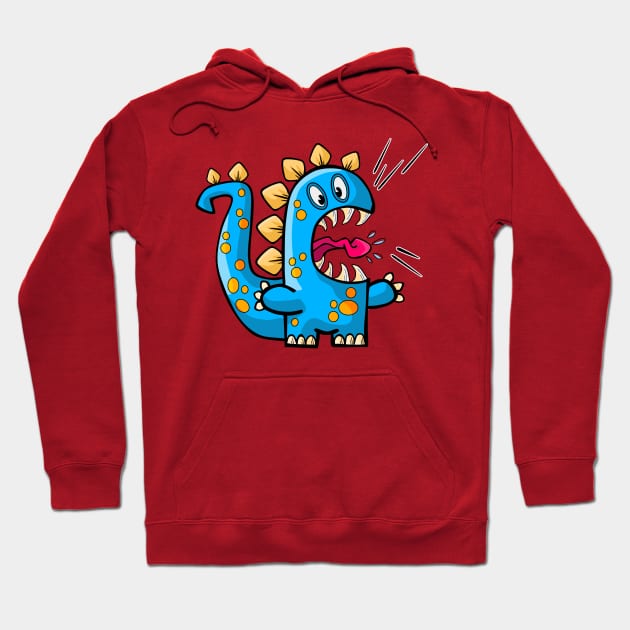 Little Blue Monster Roar Hoodie by Ashley-Bee